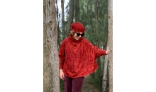Colombian Knitted Lambswool Mix sleeved  Poncho