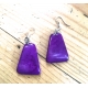 Faceted Square Tagua Hand carved earrings