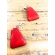 Faceted Square Tagua Hand carved earrings