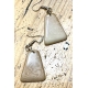 Faceted Square Tagua Hand carved earrings