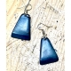 Faceted Square Tagua Hand carved earrings