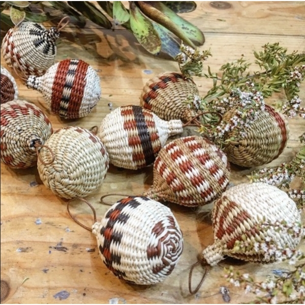 woven christmas decorations