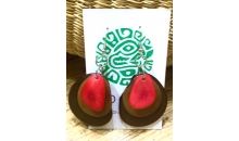 3 Slices Tagua Earrings