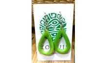 Laser Cut Tagua Monocoloured Drop style