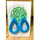 Laser Cut Tagua Monocoloured Drop style