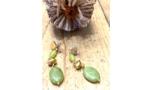 Pre-Columbian style semiprecious stones earrings