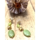 Pre-Columbian style semiprecious stones earrings