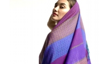 Loomed Baby Alpaca & Silk wide shawl