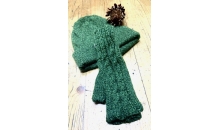 Hand knitted Baby alpaca cable mittens Adults
