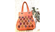Kuna & Leather Diamond Cut Tote