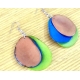 3 Slices Tagua Earrings