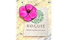 Tagua slices Small Flower Brooch