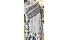 Hand Loomed Baby Alpaca wide scarf