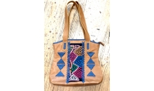 Kuna & Leather Appliques Tote